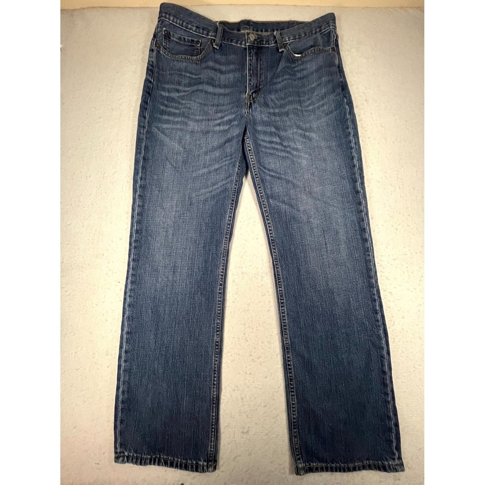 Levis 514 Straight Fit Jeans Men 38x32 Blue Denim Medium Wash Mid Rise 5-Pockets